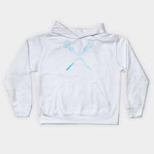 Lacrosse Stick Light Blue Kids Hoodie